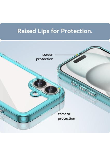 IPhone 16 Kılıf, Şeffaf Tasarımlı Darbeye Dayanıklı Telefon Kılıfı, Tampon Hibrit Şeffaf Kapak IPhone 16 (Yurt Dışından) modelleri