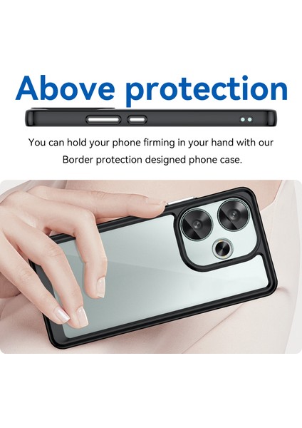 Xiaomi Poco F6 Kılıf, Şeffaf Tasarımlı Darbeye Dayanıklı Telefon Kılıfı, Tampon Hibrit Şeffaf Kapak Xiaomi Poco F6 (Yurt Dışından)