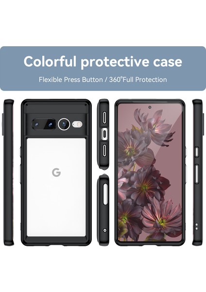 Google Pixel 7 Pro Kılıf, Şeffaf Tasarımlı Darbeye Dayanıklı Telefon Kılıfı, Tampon Hibrit Şeffaf Kapak Google Pixel 7 Pro (Yurt Dışından)