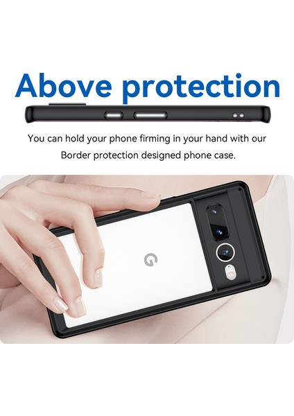 Google Pixel 7 Pro Kılıf, Şeffaf Tasarımlı Darbeye Dayanıklı Telefon Kılıfı, Tampon Hibrit Şeffaf Kapak Google Pixel 7 Pro (Yurt Dışından)