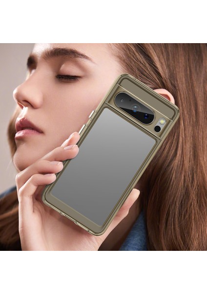 Google Pixel 8 Pro Kılıf, Şeffaf Tasarımlı Darbeye Dayanıklı Telefon Kılıfı, Tampon Hibrit Şeffaf Kapak Google Pixel 8 Pro (Yurt Dışından)