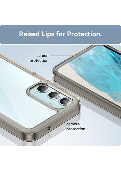Samsung Galaxy M35 Kılıf, Şeffaf Tasarımlı Darbeye Dayanıklı Telefon Kılıfı, Tampon Hibrit Şeffaf Kapak Samsung Galaxy M35 (Yurt Dışından)