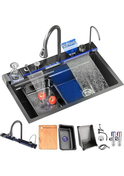 2024 Ultra Teknolojik/akıllı Evye Dijital Göstergeli, Çift Bataryalı, Şelaleli, Akıllı Eviye Seti modelleri