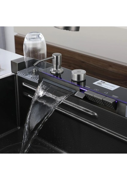 2024 Ultra Teknolojik/akıllı Evye Dijital Göstergeli, Çift Bataryalı, Şelaleli, Akıllı Eviye Seti fırsatları