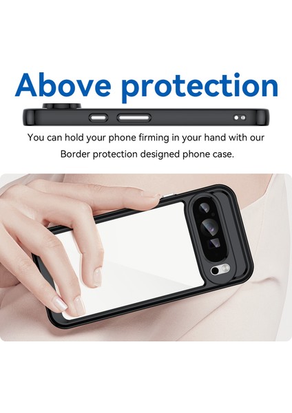 Google Pixel 9 Pro Xl Kılıf, Şeffaf Tasarımlı Darbeye Dayanıklı Telefon Kılıfı, Tampon Hibrit Şeffaf Kapak Google Pixel 9 Pro Xl (Yurt Dışından)
