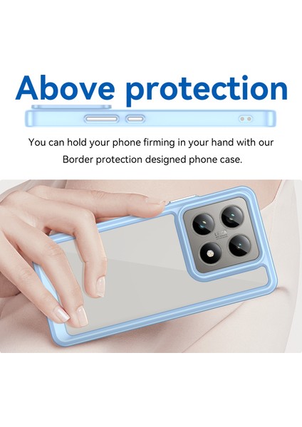 Xiaomi Mi 14T Pro Kılıf, Şeffaf Tasarımlı Darbeye Dayanıklı Telefon Kılıfı, Tampon Hibrit Şeffaf Kapak Xiaomi Mi 14T Pro (Yurt Dışından)