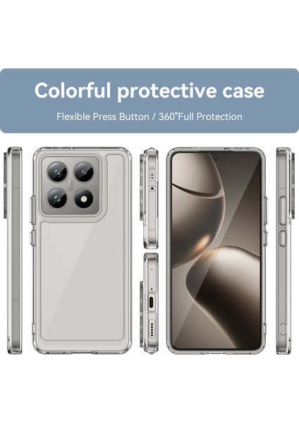 Xiaomi Mi 14T Pro Kılıf, Şeffaf Tasarımlı Darbeye Dayanıklı Telefon Kılıfı, Tampon Hibrit Şeffaf Kapak Xiaomi Mi 14T Pro (Yurt Dışından)