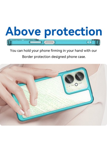 Xiaomi Poco C65 Kılıf, Şeffaf Tasarımlı Darbeye Dayanıklı Telefon Kılıfı, Tampon Hibrit Şeffaf Kapak Xiaomi Poco C65 (Yurt Dışından)