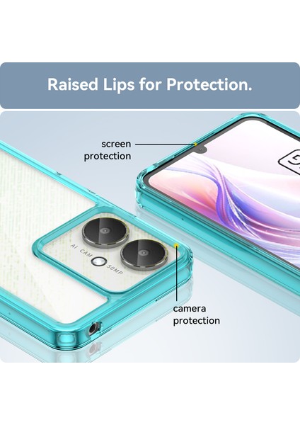Xiaomi Poco C65 Kılıf, Şeffaf Tasarımlı Darbeye Dayanıklı Telefon Kılıfı, Tampon Hibrit Şeffaf Kapak Xiaomi Poco C65 (Yurt Dışından)