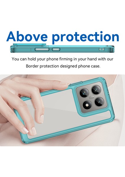 Xiaomi Mi 14T Kılıf, Şeffaf Tasarımlı Darbeye Dayanıklı Telefon Kılıfı, Tampon Hibrit Şeffaf Kapak Xiaomi Mi 14T (Yurt Dışından)