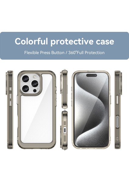 IPhone 16 Pro Kılıf, Şeffaf Tasarımlı Darbeye Dayanıklı Telefon Kılıfı, Tampon Hibrit Şeffaf Kapak IPhone 16 Pro (Yurt Dışından) modelleri