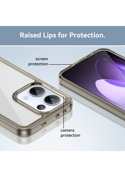 Oppo Reno 13 Pro Kılıf, Şeffaf Tasarımlı Darbeye Dayanıklı Telefon Kılıfı, Tampon Hibrit Şeffaf Kapak Oppo Reno 13 Pro (Yurt Dışından)