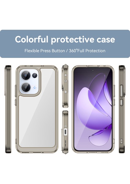Oppo Reno 13 Pro Kılıf, Şeffaf Tasarımlı Darbeye Dayanıklı Telefon Kılıfı, Tampon Hibrit Şeffaf Kapak Oppo Reno 13 Pro (Yurt Dışından)