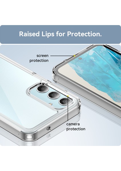Samsung Galaxy M35 Kılıf, Şeffaf Tasarımlı Darbeye Dayanıklı Telefon Kılıfı, Tampon Hibrit Şeffaf Kapak Samsung Galaxy M35 (Yurt Dışından)