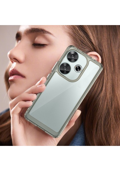 Xiaomi Poco F6 Kılıf, Şeffaf Tasarımlı Darbeye Dayanıklı Telefon Kılıfı, Tampon Hibrit Şeffaf Kapak Xiaomi Poco F6 (Yurt Dışından)