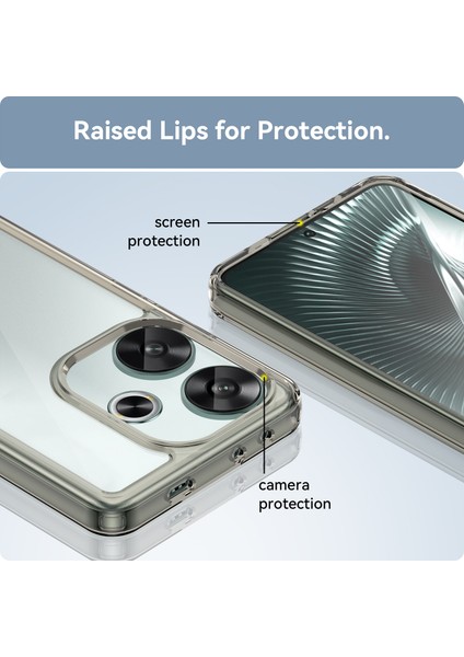Xiaomi Poco F6 Kılıf, Şeffaf Tasarımlı Darbeye Dayanıklı Telefon Kılıfı, Tampon Hibrit Şeffaf Kapak Xiaomi Poco F6 (Yurt Dışından)