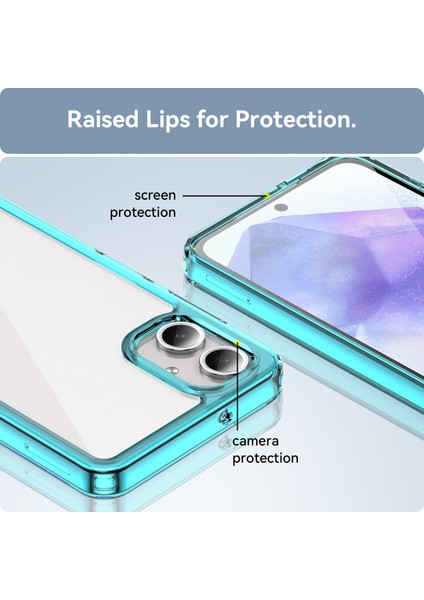 Samsung Galaxy A06 Kılıf, Şeffaf Tasarımlı Darbeye Dayanıklı Telefon Kılıfı, Tampon Hibrit Şeffaf Kapak Samsung Galaxy A06 (Yurt Dışından)