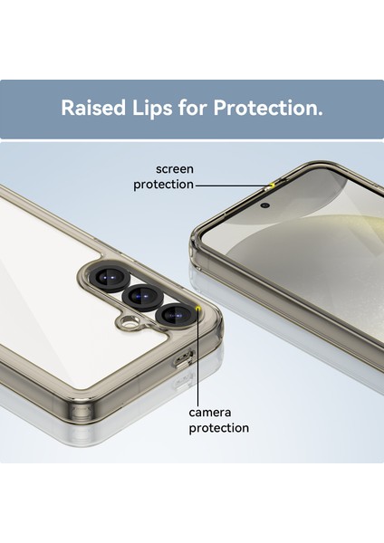 Samsung Galaxy S25 Plus Kılıf, Şeffaf Tasarımlı Darbeye Dayanıklı Telefon Kılıfı, Tampon Hibrit Şeffaf Kapak Samsung Galaxy S25 Plus (Yurt Dışından)