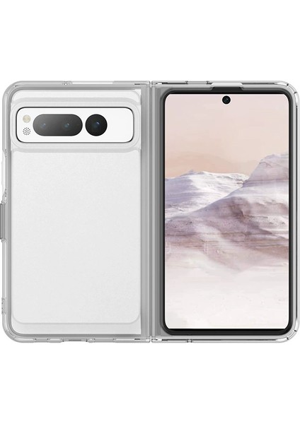 Google Pixel Fold Kılıf, Şeffaf Tasarımlı Darbeye Dayanıklı Telefon Kılıfı, Tampon Hibrit Şeffaf Kapak Google Pixel Fold (Yurt Dışından)