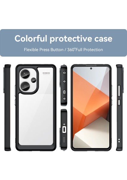 Xiaomi Redmi Note 13 Pro Plus Kılıf, Şeffaf Tasarımlı Darbeye Dayanıklı Telefon Kılıfı, Tampon Hibrit Şeffaf Kapak Xiaomi Redmi Note 13 Pro Plus (Yurt Dışından)