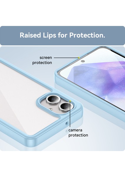 Samsung Galaxy A06 Kılıf, Şeffaf Tasarımlı Darbeye Dayanıklı Telefon Kılıfı, Tampon Hibrit Şeffaf Kapak Samsung Galaxy A06 (Yurt Dışından)