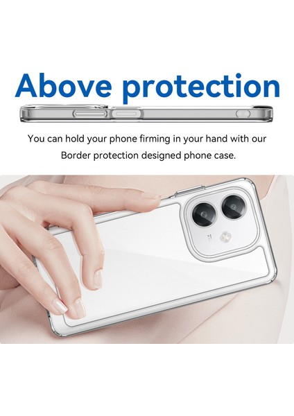 Oppo A3 4g Kılıf, Şeffaf Tasarımlı Darbeye Dayanıklı Telefon Kılıfı, Tampon Hibrit Şeffaf Kapak Oppo A3 4g (Yurt Dışından)