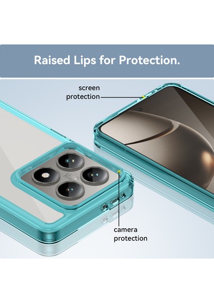 Xiaomi Mi 14T Pro Kılıf, Şeffaf Tasarımlı Darbeye Dayanıklı Telefon Kılıfı, Tampon Hibrit Şeffaf Kapak Xiaomi Mi 14T Pro (Yurt Dışından)