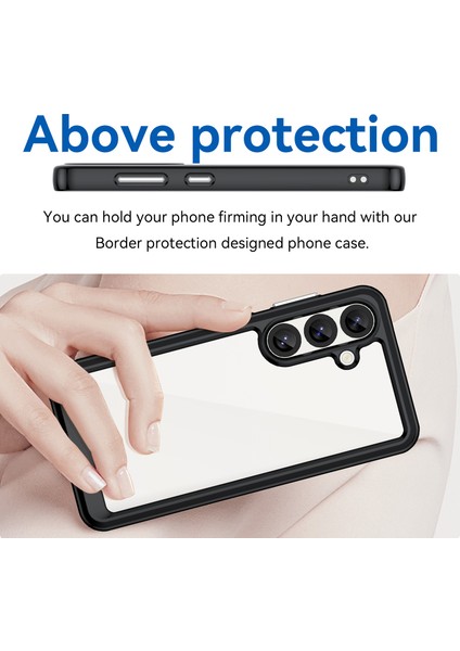 Samsung Galaxy S25 Plus Kılıf, Şeffaf Tasarımlı Darbeye Dayanıklı Telefon Kılıfı, Tampon Hibrit Şeffaf Kapak Samsung Galaxy S25 Plus (Yurt Dışından)