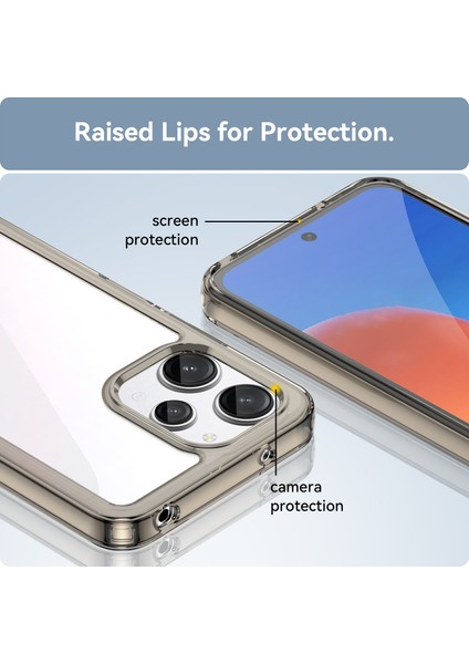 Xiaomi Poco M6 Pro Kılıf, Şeffaf Tasarımlı Darbeye Dayanıklı Telefon Kılıfı, Tampon Hibrit Şeffaf Kapak Xiaomi Poco M6 Pro (Yurt Dışından) modelleri