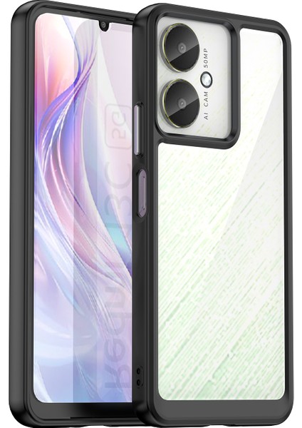 Xiaomi Redmi 13C 4g Kılıf, Şeffaf Tasarımlı Darbeye Dayanıklı Telefon Kılıfı, Tampon Hibrit Şeffaf Kapak Xiaomi Redmi 13C 4g (Yurt Dışından)