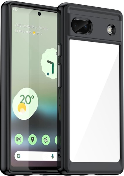 Google Pixel 7A Kılıf, Şeffaf Tasarımlı Darbeye Dayanıklı Telefon Kılıfı, Tampon Hibrit Şeffaf Kapak Google Pixel 7A (Yurt Dışından)