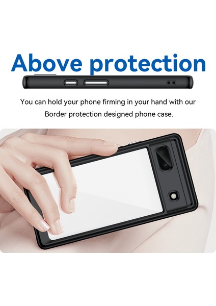 Google Pixel 7A Kılıf, Şeffaf Tasarımlı Darbeye Dayanıklı Telefon Kılıfı, Tampon Hibrit Şeffaf Kapak Google Pixel 7A (Yurt Dışından)