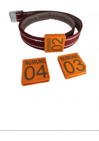175 Adet Turuncu Büyükbaş Hayvan Boyunluk Kemer ve Numaratör Takımı (Kemer+Numaratör) fiyatları