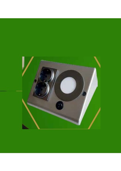 Mutfak Dolap Altı & Tezgah Altı Spot 3 W LED Beyaz Işık Aydınlatma ve Priz Gümüş