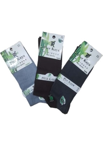 P01389 Erkek Fantasy Bambo Dikişsiz Çorap (3 Adet) - Karışık Renkli - ST01389-KARIŞIK Renkli-40-45