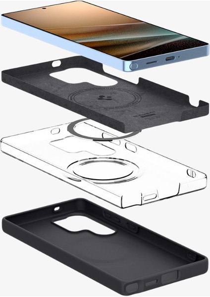 Galaxy S25 Ultra Kılıf Silicone Fit (Silikon) MagFit özellikli Black - ACS09017