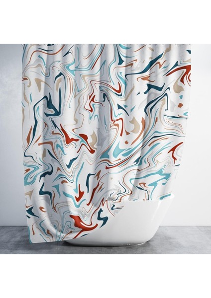 Banyo Perdesi 1X180X200 Tek Kanat Duş Perdesi Halka Hediyeli Duşakabin Perdesi Multicolored fiyatları