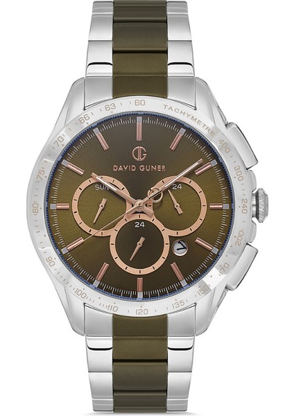 Davıd Guner Yeşil Kadranlı Gümüş-Yeşil Kaplamalı Erkek Kol Saati fiyatları