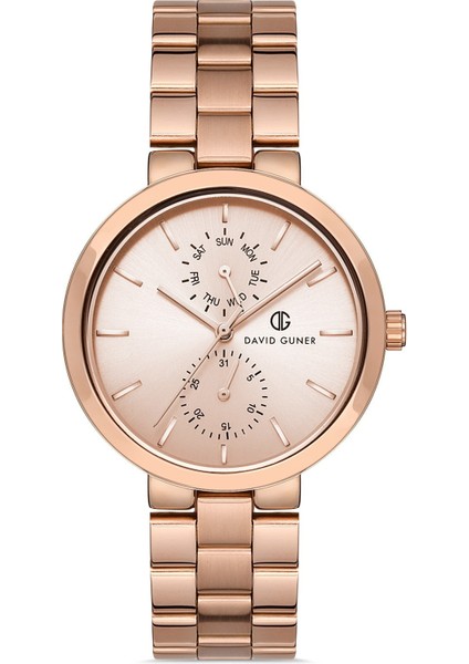 Davıd Guner Rose Kaplamalı Rose Kadranlı Kadın Kol Saati fiyatları