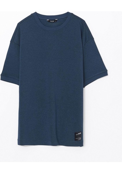 Xsıde Bisiklet Yaka Kısa Kollu Baskılı Erkek Sweatshirt