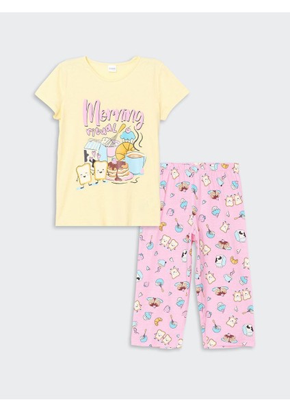 Lcw Kids Bisiklet Yaka Kız Çocuk Pijama Takım