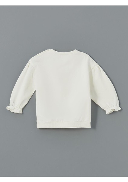 Lcw Baby Bisiklet Yaka Kiraz Baskılı Kız Bebek Sweatshirt ve Tayt 2'li