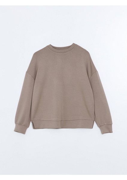 Lcw Vision Bisiklet Yaka Oversize Kadın Sweatshirt indirimleri