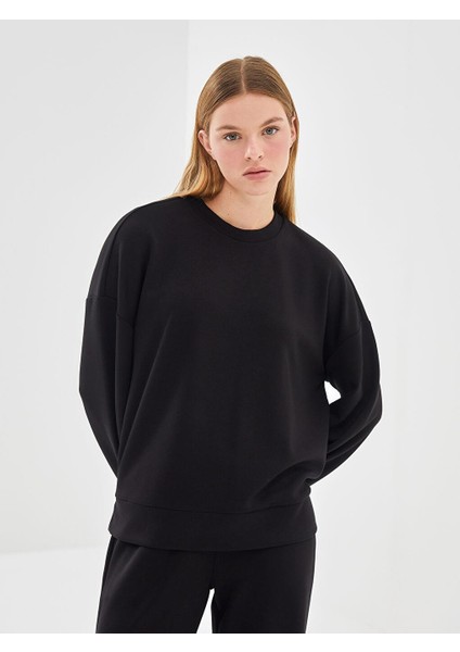 Lcw Vision Bisiklet Yaka Oversize Kadın Sweatshirt