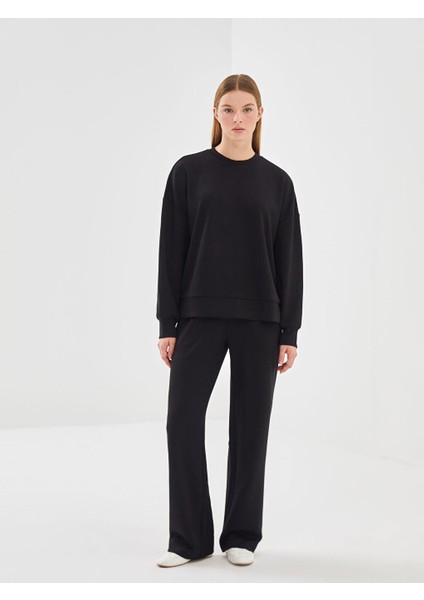 Lcw Vision Bisiklet Yaka Oversize Kadın Sweatshirt fiyatları