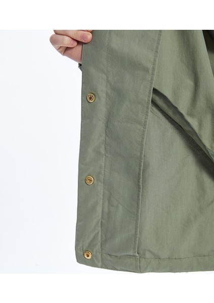 Xsıde Kapüşonlu Düz Oversize Kadın Trençkot