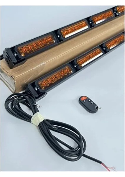 90 cm Uzaktan Kumandalı Çakar LED Lamba Turuncu