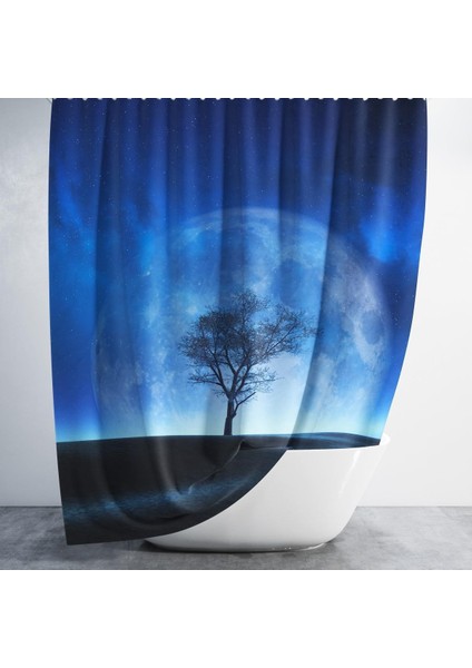 Banyo Perdesi 1X180X200 Tek Kanat Duş Perdesi Halka Hediyeli Duşakabin Perdesi Supermoon fiyatları