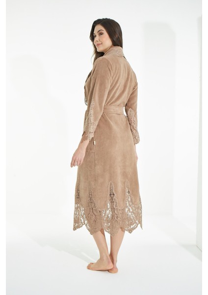 Dantelli Bambu Cotton Triga Bornoz fırsatları