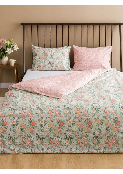 Lcw Home Karışık Çiçek Desenli Çift Kişilik Nevresim Seti